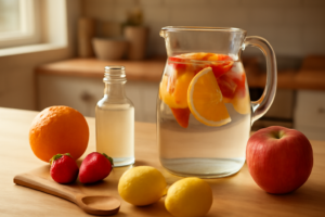 Bahan dan alat sederhana untuk meracik minuman di dapur rumah